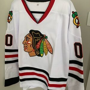 White Chicago Blackhawks-Inspired Men’s Agbada/Dashiki